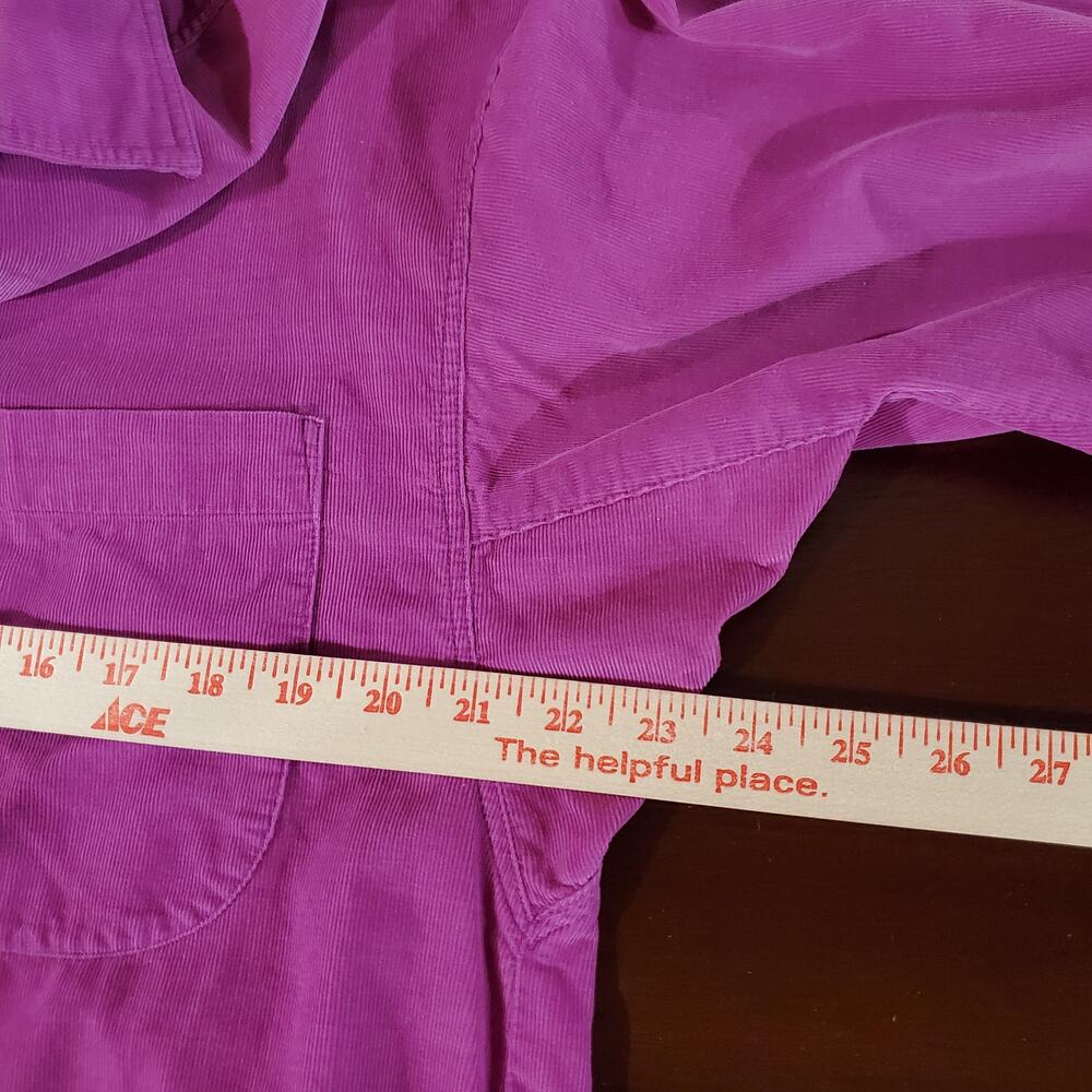 Vtg Patagonia Womens Fine Wale Corduroy Button Shirt Size M Utility Pockets Pink - Picture 9 of 10